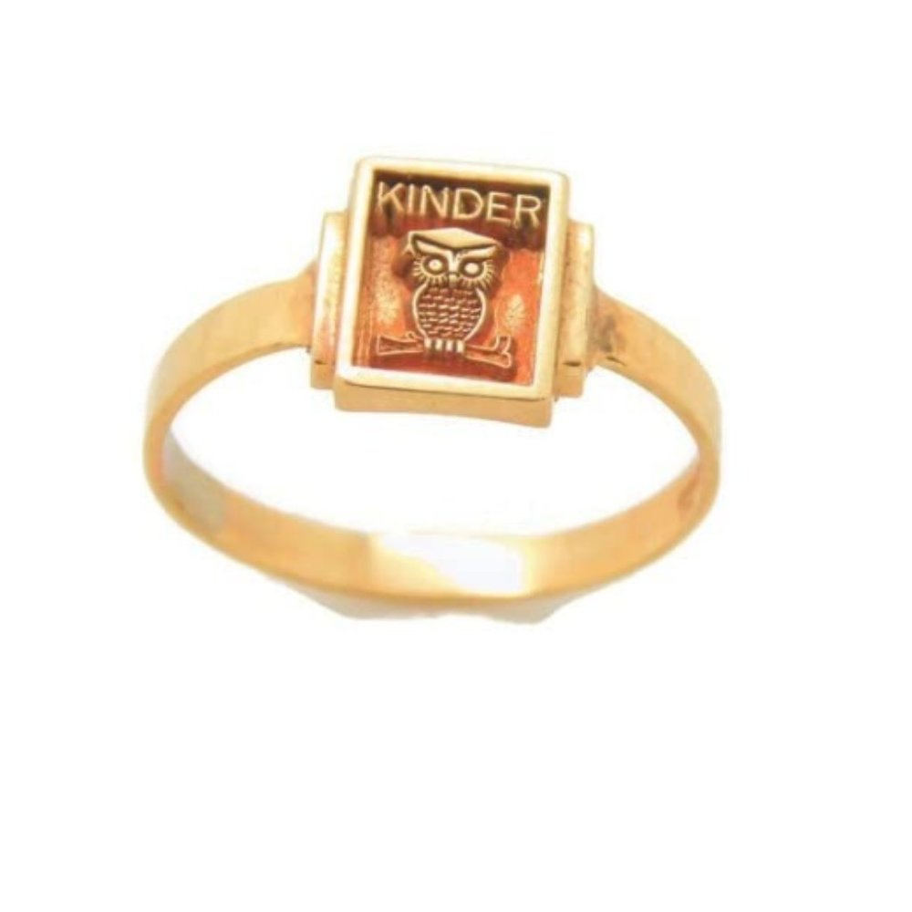 14k Yellow Gold Kinder Ring - Picture 1 of 5